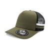 Olive White Striped Trucker Caps